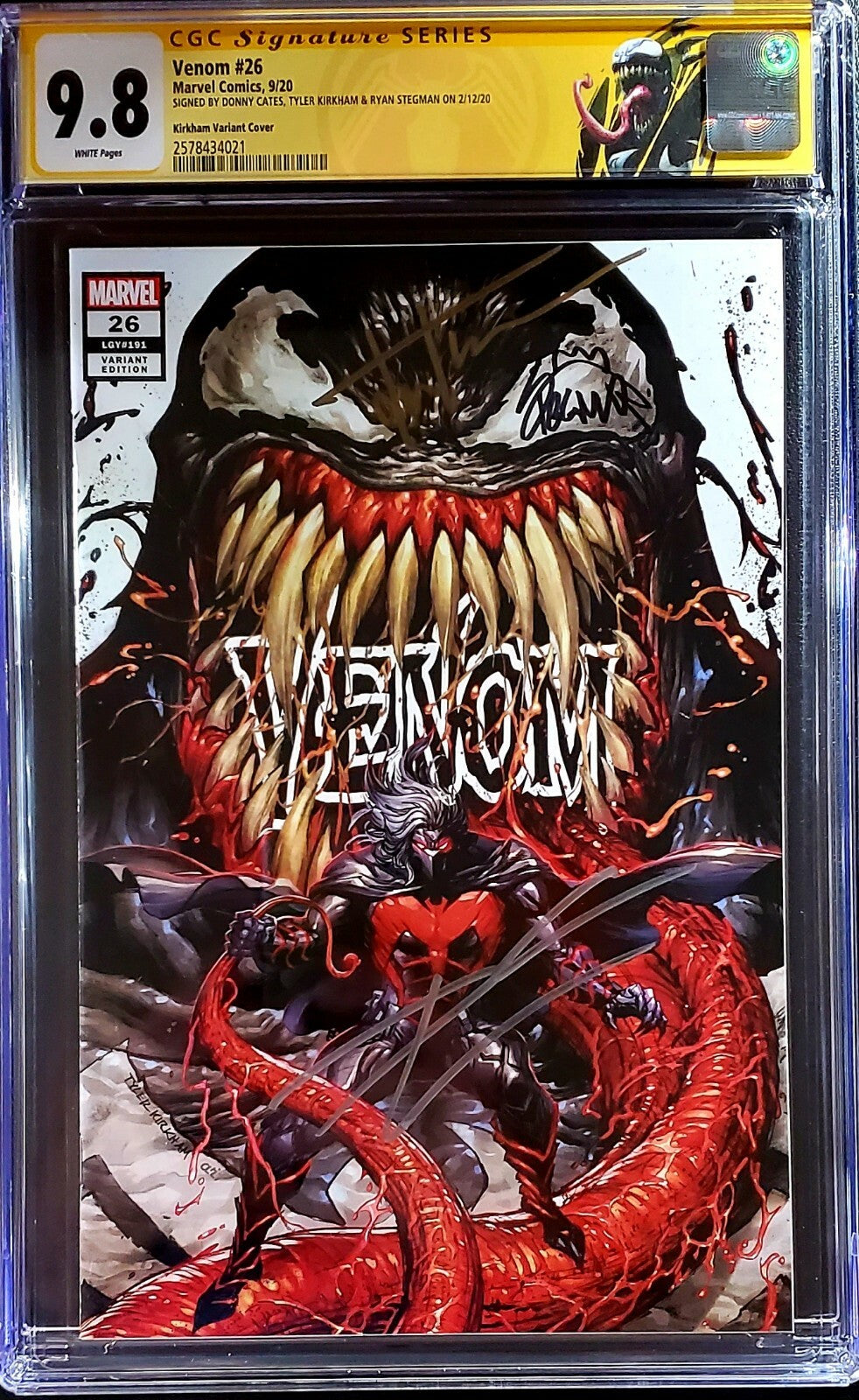 🔥Venom 26 CGC 9.8 SS x3 Silver Gold Sig Kirkham Cates Stegman  1st Virus crain