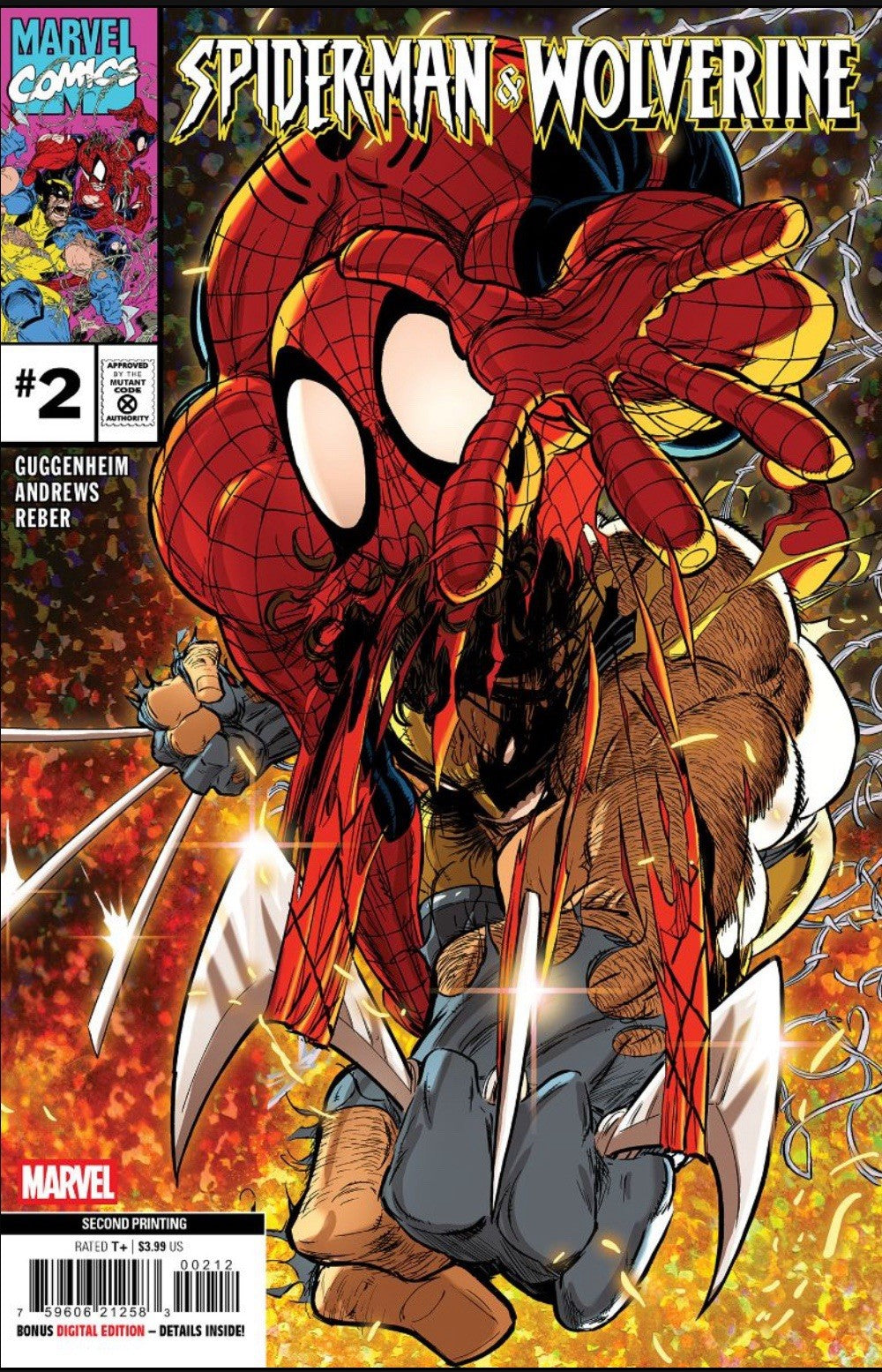 SPIDER-MAN & WOLVERINE #2 KAARE ANDREWS RATIO VIRGIN 2ND PRINTING VARIANT [1:25]