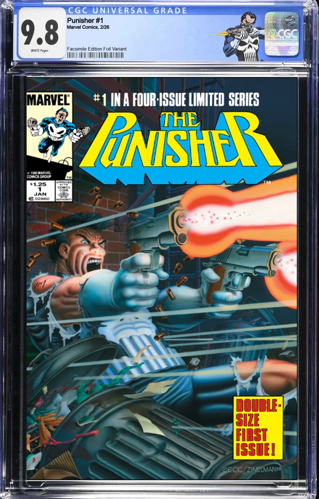 PUNISHER 1 CGC 9.8 🔥 FOIL VARIANT MIKE ZECK FACSIMILE EDITION 2026 CUSTOM LABEL