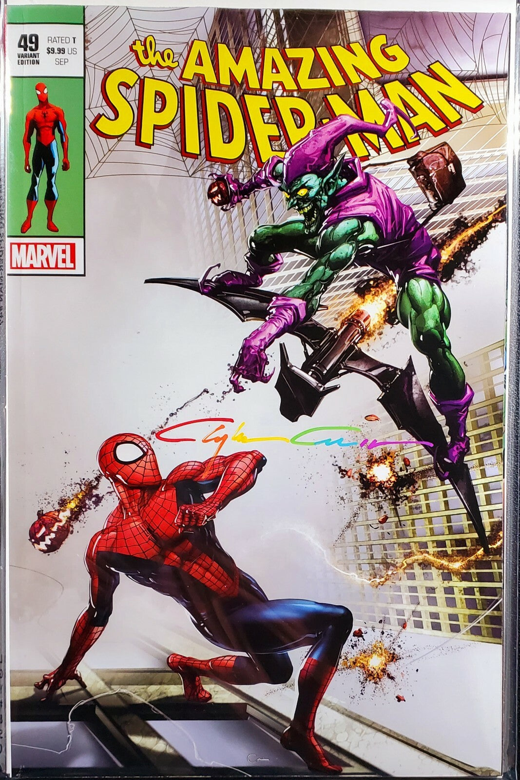 🔥 Amazing Spider-man #49 🕸 INFINITY  SIGNATURE Clayton Crain homage McFarlane