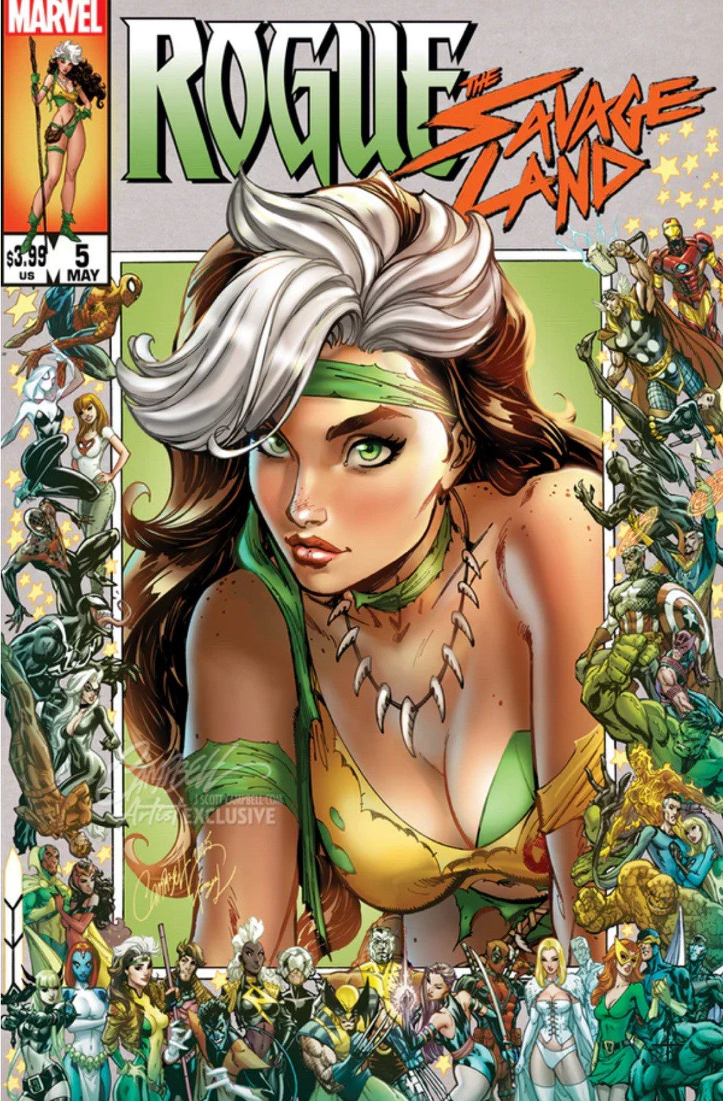 ROGUE THE SAVAGE LAND #5 JSC COVER B J SCOTT CAMPBELL SDCC VARIANT