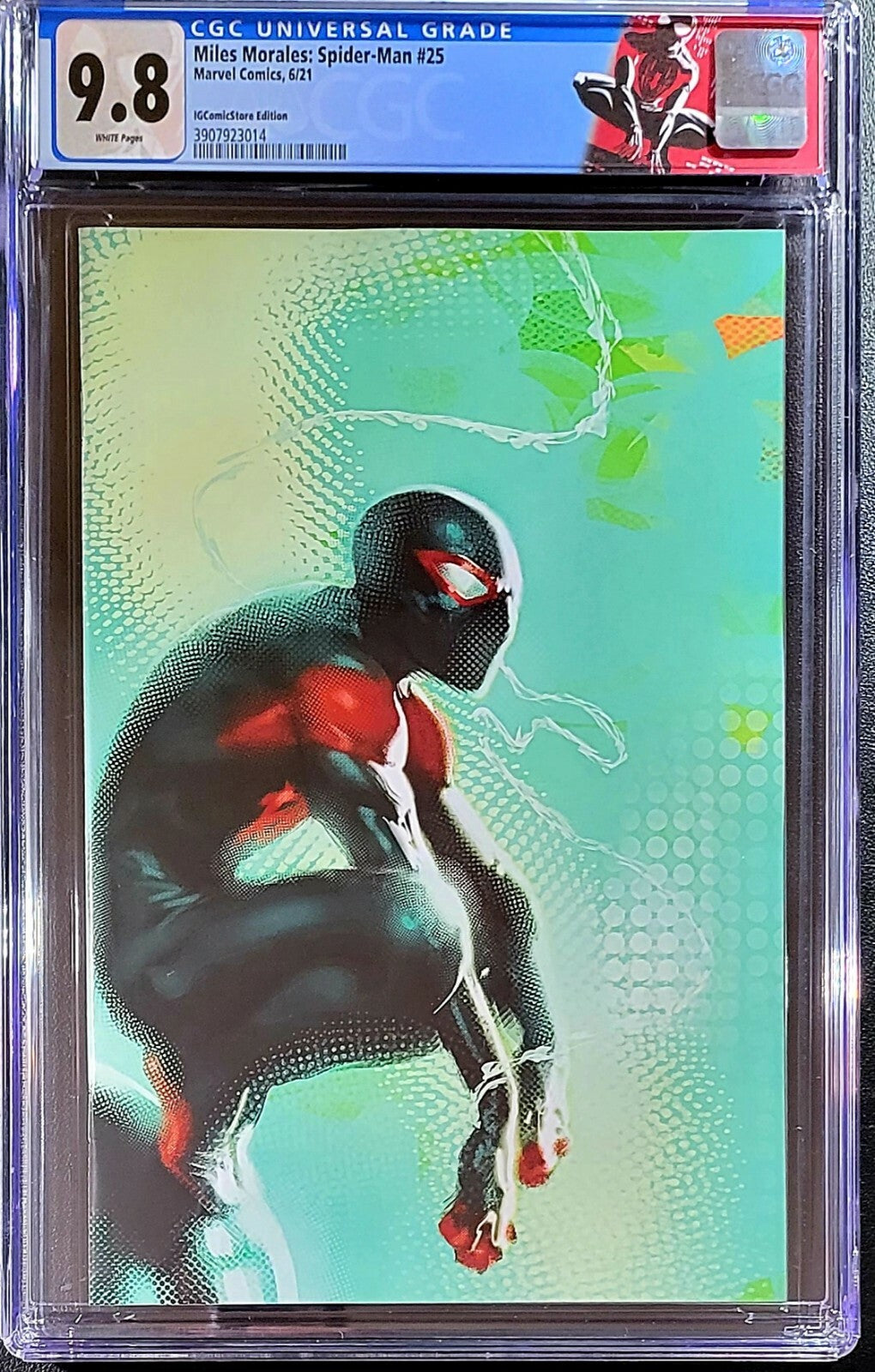 🔥🚨 Miles Morales Spider-Man #25 🕸 CGC 9.8 Dell'Otto Virgin Variant IGC  LE800