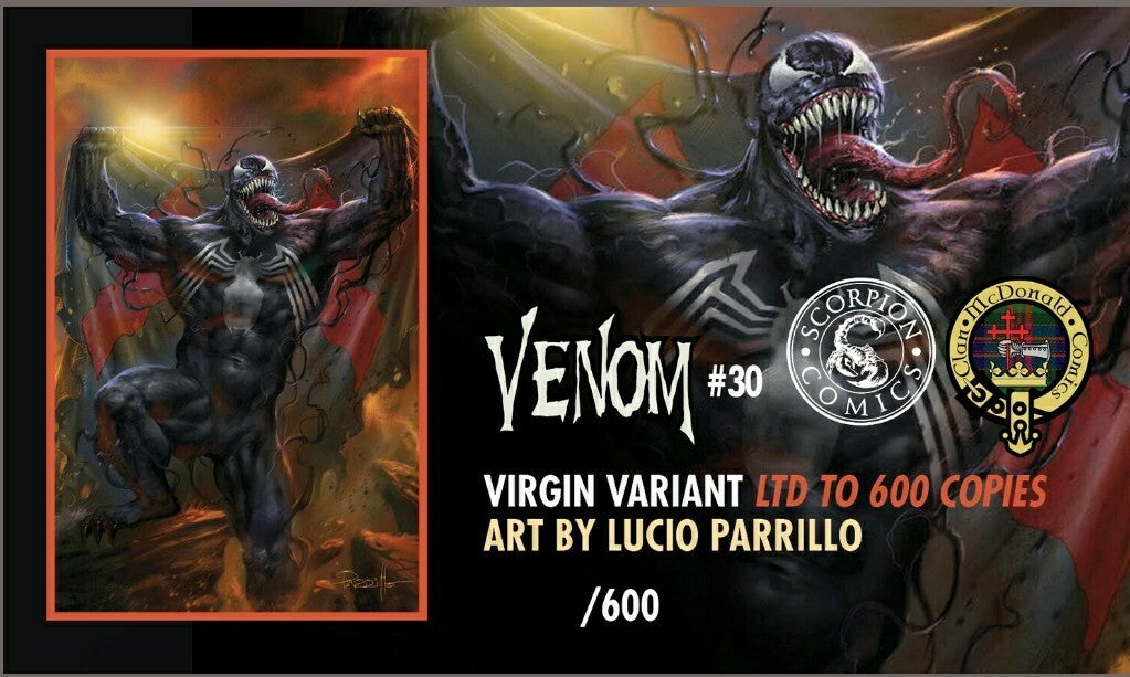 🔥🕸 Venom #30 Lucio Parrillo Variant Set 🔥  Lmt 600 / 1500 🕸  knull crain