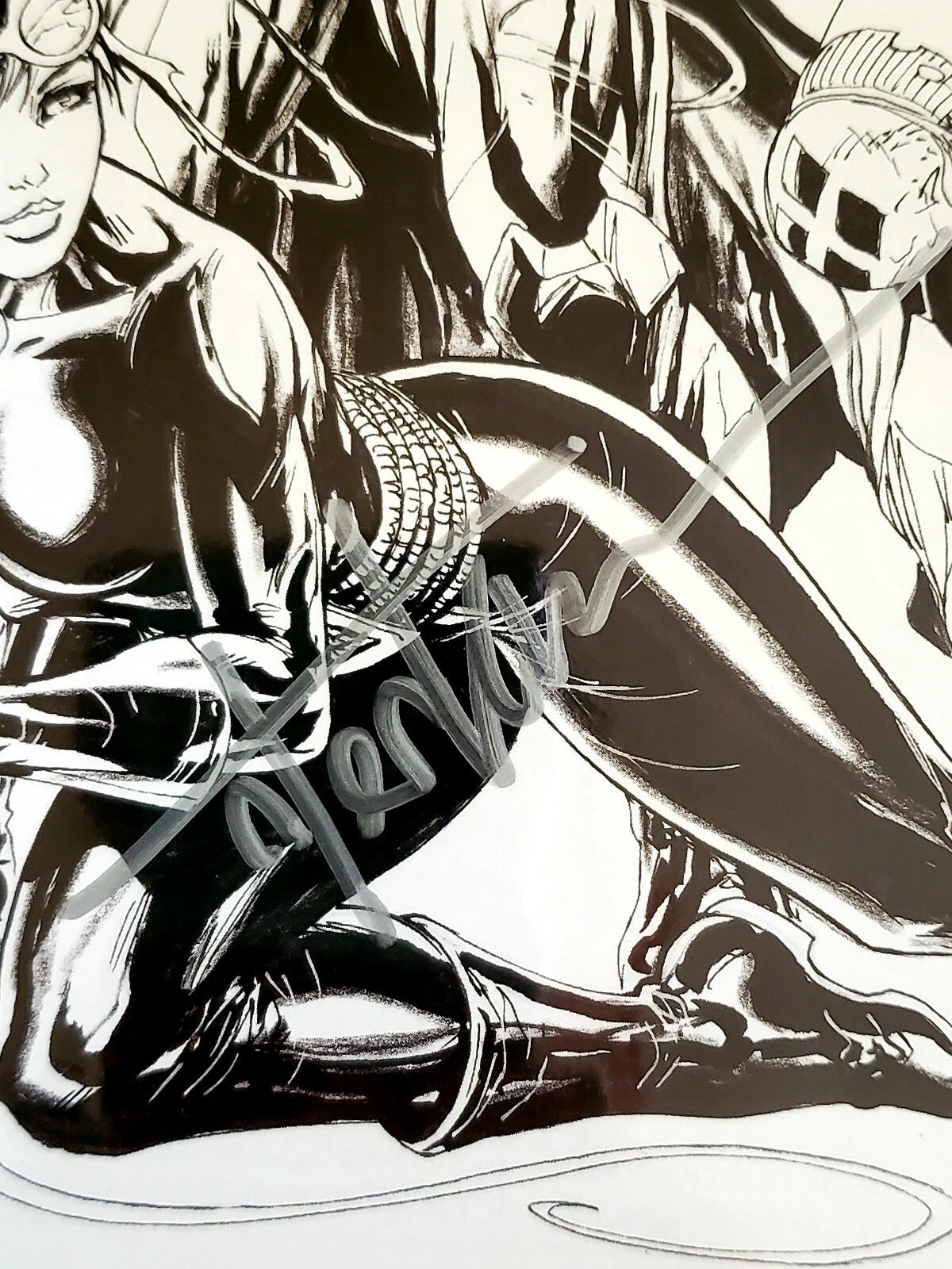 🦇BATMAN DC REBIRTH #1 🦇 SIGNED BY KIRKHAM w/ COA 🔥 Hastings B&W VARIANT