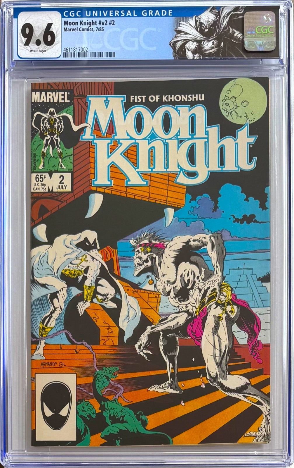 MOON KNIGHT #2 CGC 9.6 🌙 ARMANDO GIL 1985 KEY 1ST APP ARTHUR HARROW