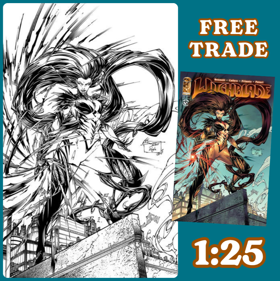 WITCHBLADE #17 🔥 CVR C INC 1:25 BRETT BOOTH & SAL REGLA B&W VAR