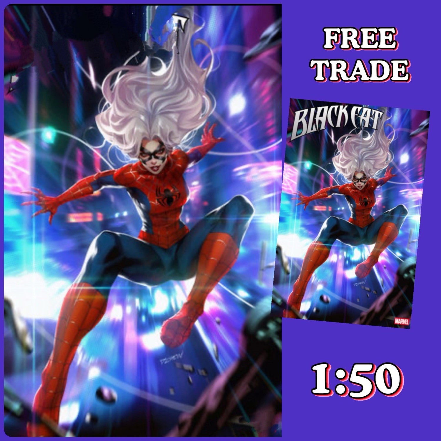 🔥🐈‍⬛[FREE] Black Cat #1 VIRGIN 1:50 DERRICK CHEW (8/20/25)‼️🔥