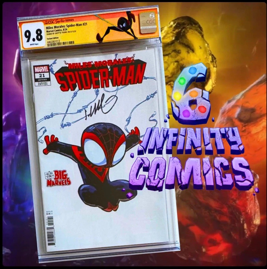 MILES MORALES SPIDER-MAN #21 CGC 9.8 🔥 SIGNED SKOTTIE YOUNG BIG