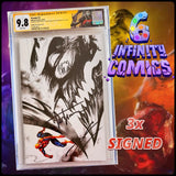 Venom #3  SS 3x CGC 9.8 B&W VIRGIN signed Stegman, Cates & Kirkham 🕸️1st Knull