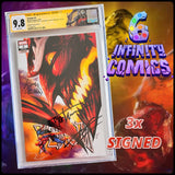 Venom #3  SS 3x CGC 9.8 signed by Stegman, Cates & Kirkham 🕸️1st App of Knull