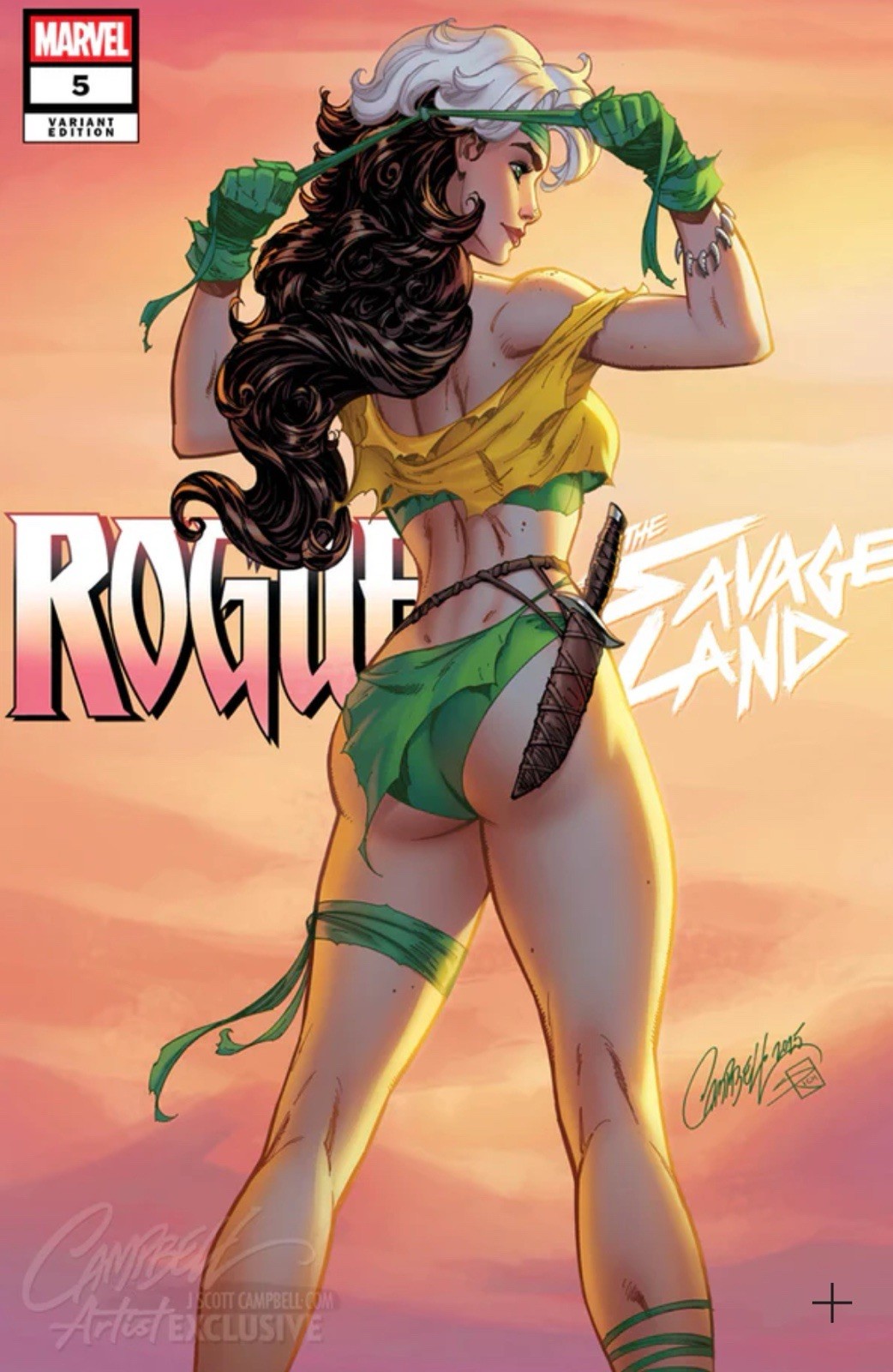 [3  PACK] ROGUE THE SAVAGE LAND #5 JSC SIGNED J SCOTT CAMPBELL COA SDCC VARIANT