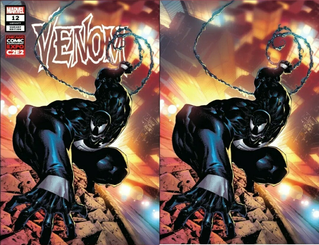 🔥 VENOM #12 2019 PHILIP TAN 🔥 C2E2 VIRGIN 2 PACK CONVENTION VARIANT SET NM