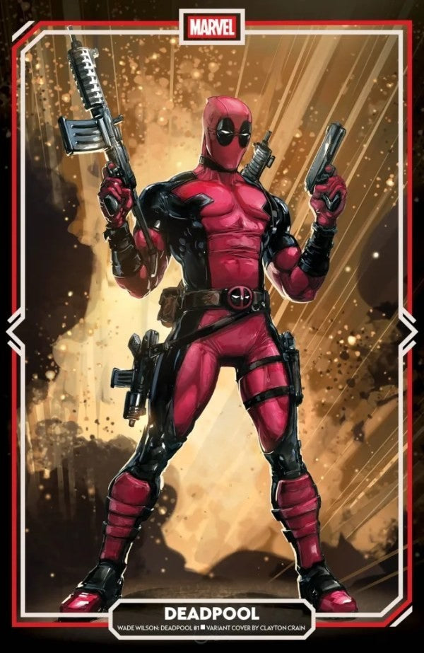 WADE WILSON: DEADPOOL #1 🔥 CLAYTON CRAIN VARIANT SIGNED BY BEN PERCY -TOPLOADER