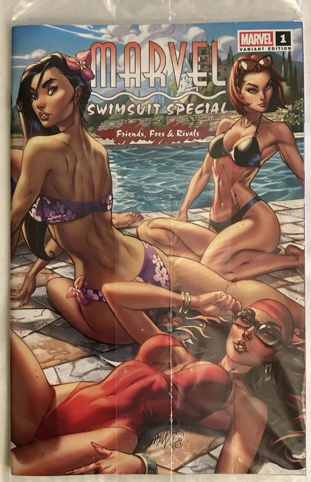 MARVEL SWIMSUIT SPECIAL FRIENDS FOES & RIVALS #1 SDCC POLYBAG J. SCOTT CAMPBELL VARIANT