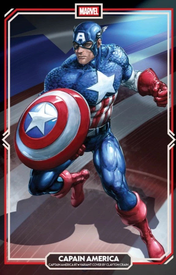 CAPTAIN AMERICA #7 🔥 1:50 CLAYTON CRAIN VIRGIN VARIANT