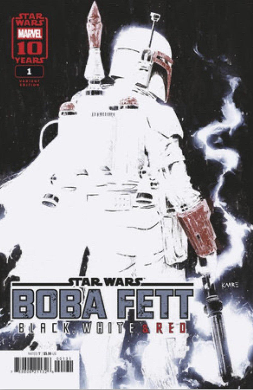 BOBA FETT: BLACK WHITE & RED #1 ANDREWS 1:100 VIRGIN VARIANT B