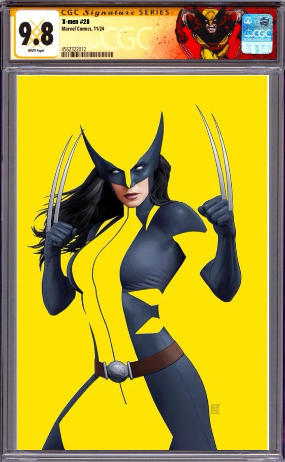 X-MEN #20 JTC TYLER CHRISTOPHER EXPO NEGATIVE SS CGC 9.8 X-23 YELLOW VIRGIN