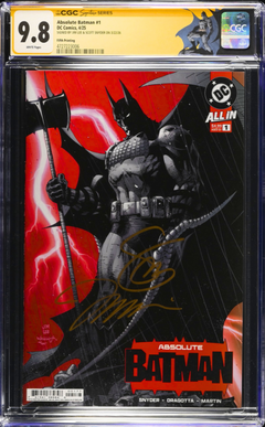 ABSOLUTE BATMAN 1 SS CGC 9.8 🔥 LEE & WILLIAMS 5TH PRINT 2x SIGNED LEE & SNYDER