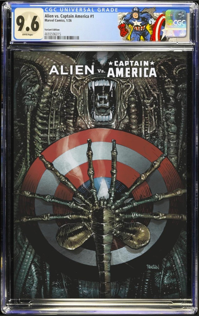 ALIEN VS. CAPTAIN AMERICA #1 CGC 9.6 🔥 1ST PRINT DAN PANOSIAN FOIL KEY 1ST APP