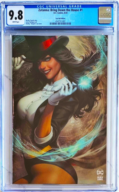 ZATANNA: BRING DOWN THE HOUSE #1 🔥CGC 9.8 ARTGERM FOIL VARIANT 1ST APP STRANGER