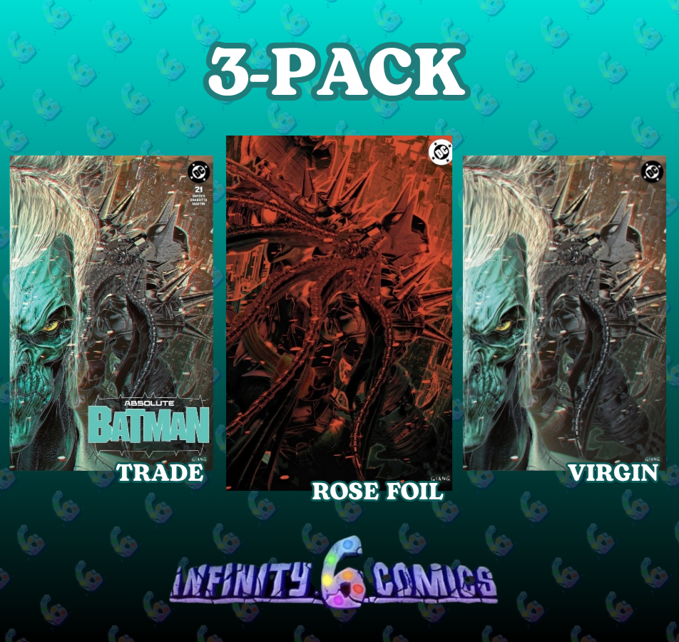 ABSOLUTE BATMAN 21 🦇🔥 JOHN GIANG 3-PACK TRADE, VIRGIN AND ROSE FOIL WRAPAROUND
