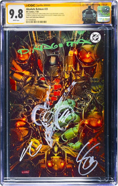 ABSOLUTE BATMAN 20 SS CGC 9.8🔥 VIRGIN GIANG REMARK 3 SIGNED DRAGOTTASNYDERGIANG