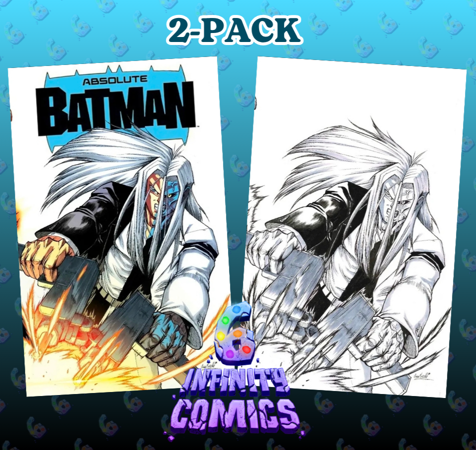 ABSOLUTE BATMAN #21 🔥 MARIO FOCCILLO EXCLUSIVE WRAPAROUND [2 PACK] VIRGIN B&W