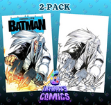 ABSOLUTE BATMAN #21 🔥 MARIO FOCCILLO EXCLUSIVE WRAPAROUND [2 PACK] VIRGIN B&W