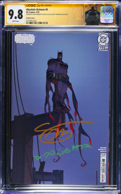 ABSOLUTE BATMAN #6 SS CGC 9.8 🔥 FRANK QUITELY COVER SIGNED BY SNYDER DRAGOTTA