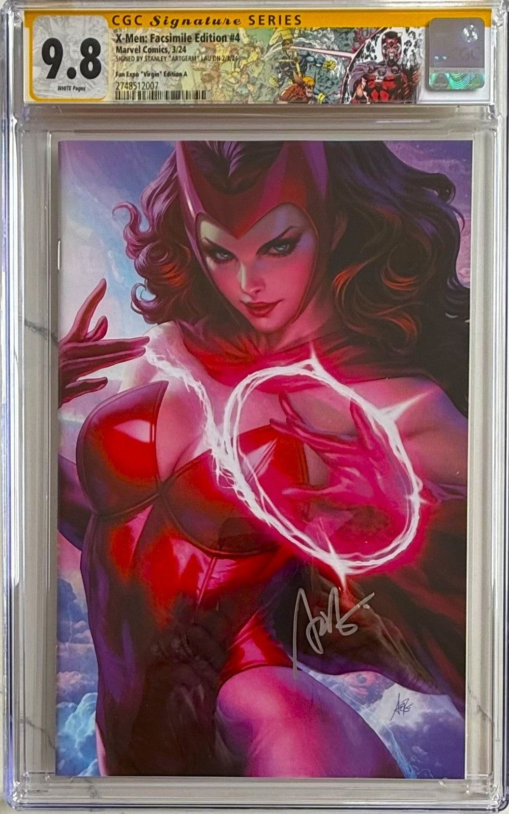 X-MEN FACSIMILE #4 CGC 9.8 SS 🔥 SIGNED BY ARTGERM FAN EXPO “A” EXCLUSIVE VIRGIN