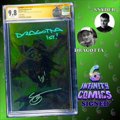 ABSOLUTE BATMAN #19 🦇🔥 IVAN TAO VIRGIN FOIL 2x SIGNED BY SNYDER & DRAGOTTA