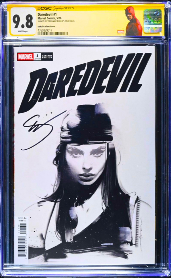DAREDEVIL #1 CGC SS 9.8 🔥 1:500 DEKAL VARIANT SIGNED BY STEPHANIE PHILLIPS