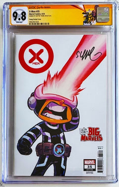 X-MEN #35 CGC 9.8 SS 🔥 SIGNED BY SKOTTIE YOUNG BIG MARVELS VARIANT CYCLOPS