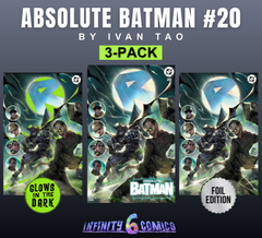 [PRESSED] ABSOLUTE BATMAN 20 🦇 TAO 3PACK TRADE FOIL VIRGIN GLOW-IN-THE-DARK SET