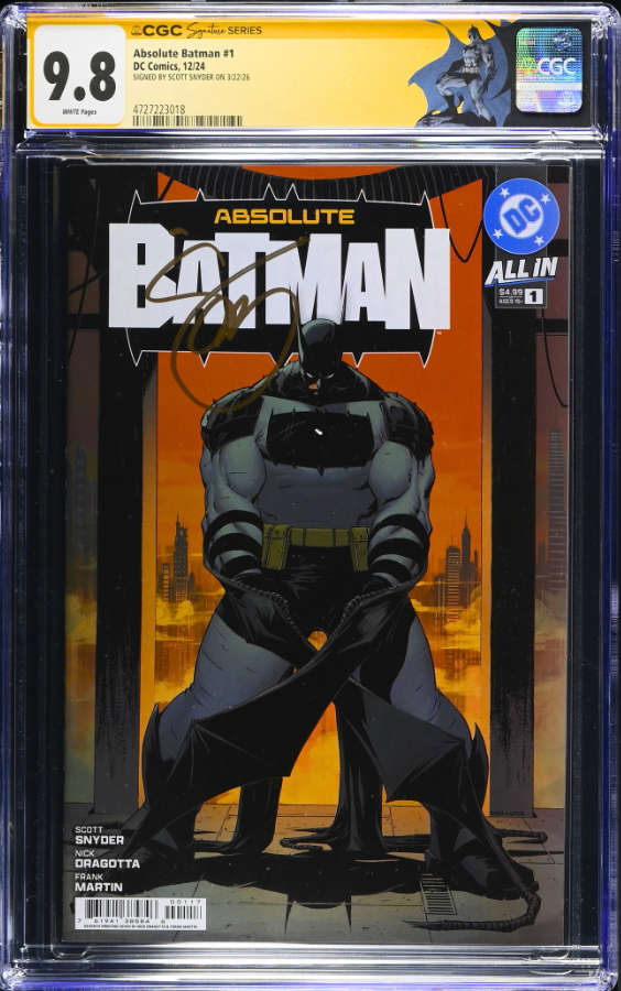 ABSOLUTE BATMAN #1 SS CGC 9.8 🔥 DRAGOTTA MAIN COVER A SIGNED BY SCOTT SNYDER