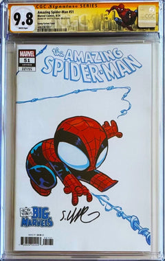 AMAZING SPIDER-MAN #51 CGC 9.8 SS 🔥 SIGNED BY SKOTTIE YOUNG BIG MARVELS VARIANT