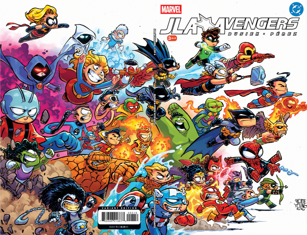 JLA/AVENGERS #3 🔥 1:25 FACSIMILE EDITION SKOTTIE YOUNG WRAPAROUND MARVEL/DC
