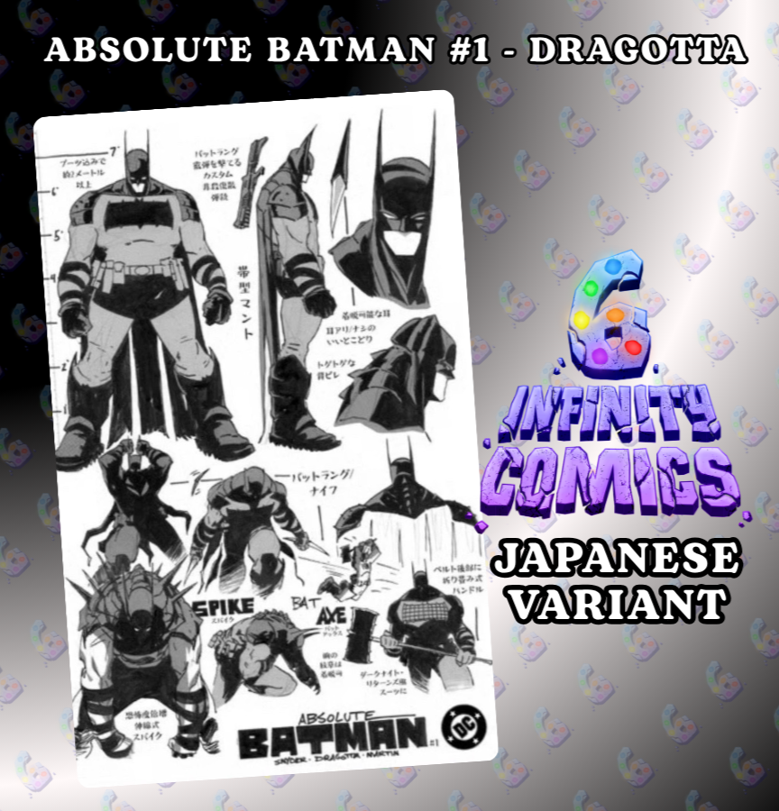 ABSOLUTE BATMAN 1 🦇🔥 DRAGOTTA BLACK & WHITE DESIGN WRAPAROUND JAPANESE VARIANT