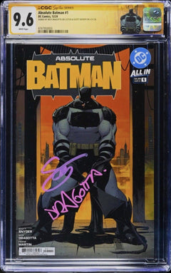 ABSOLUTE BATMAN #1 SS CGC 9.6 🔥 1ST PTG COVER A SIGNED BY DRAGOTTA & SNYDER