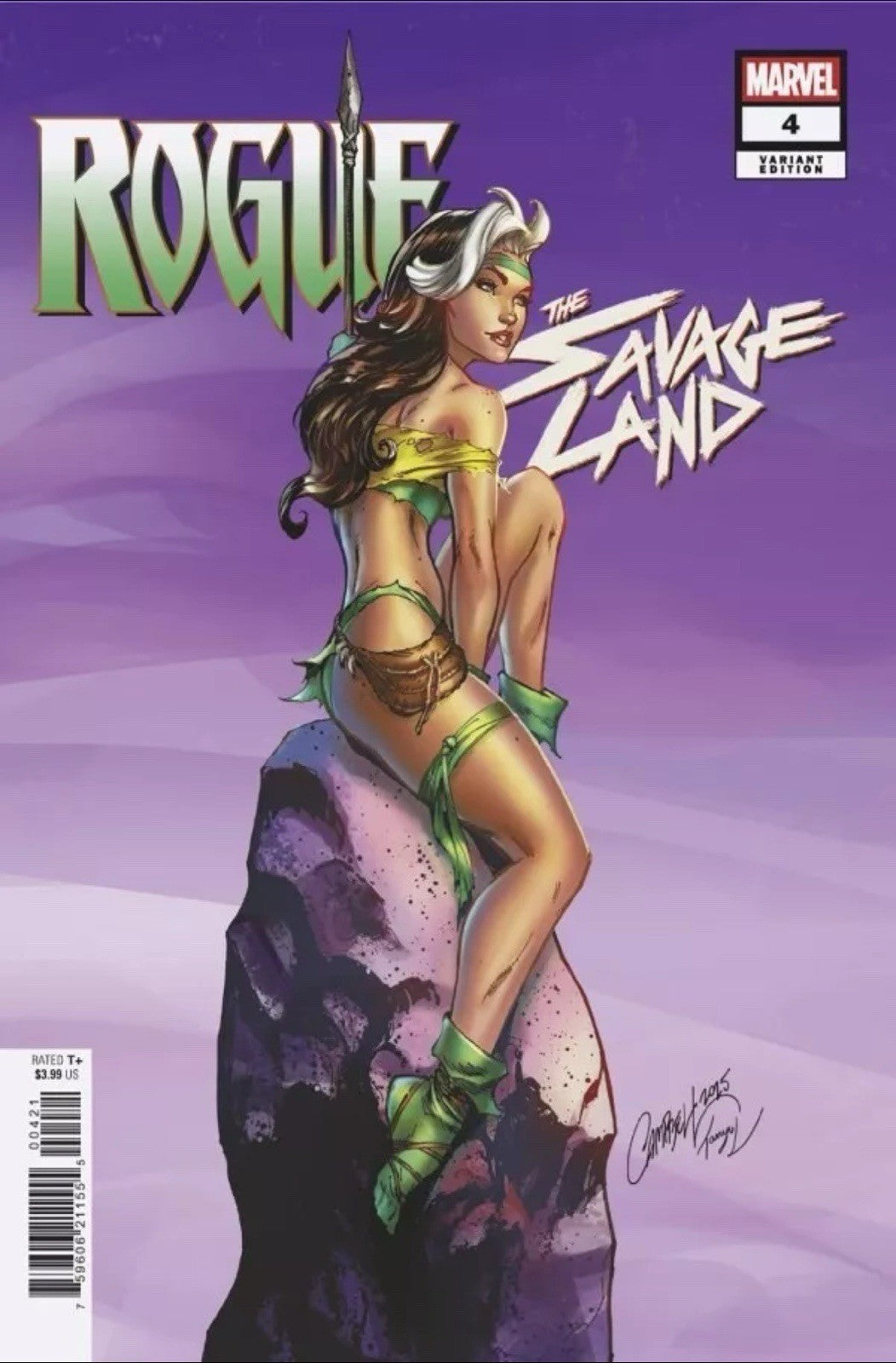 🔥🦕[FREE] Rogue: The Savage Land #4 1:100 J. Scott Campbell Virgin Variant 🔥