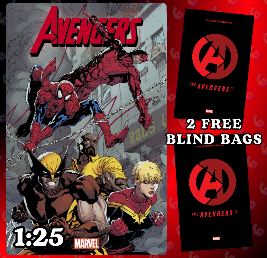 AVENGERS #1 🔥 1:25 RYAN STEGMAN VARIANT [2 FREE BLIND BAGS]