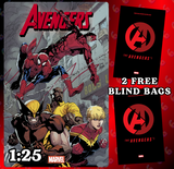 AVENGERS #1 🔥 1:25 RYAN STEGMAN VARIANT [2 FREE BLIND BAGS]