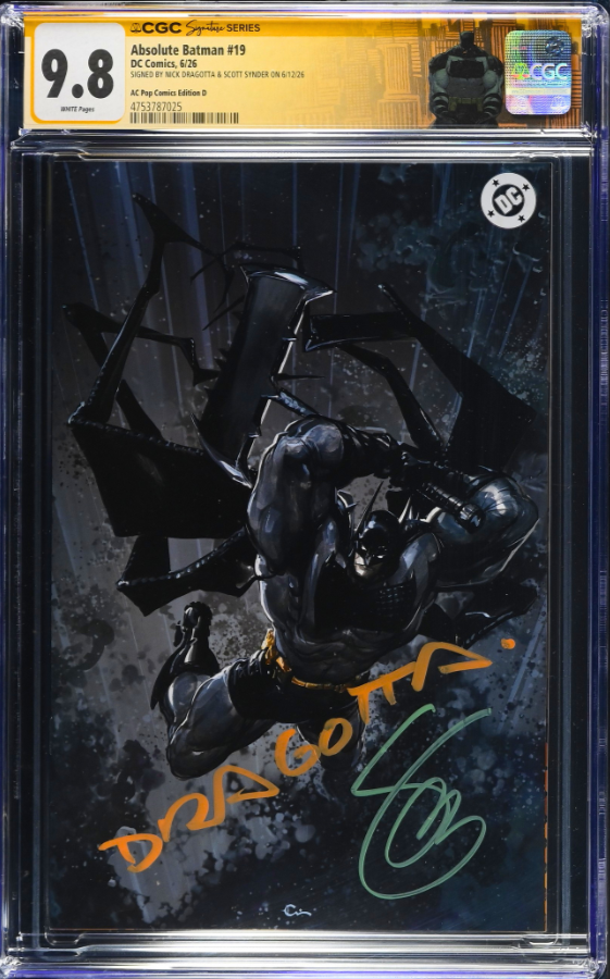 ABSOLUTE BATMAN #19 SS CGC 9.8 🔥 CLAYTON CRAIN COVER SIGNED BY SNYDER DRAGOTTA