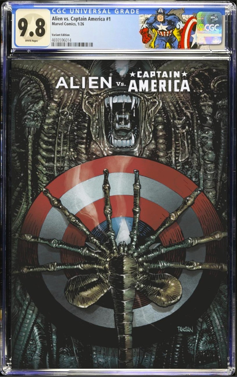 ALIEN VS. CAPTAIN AMERICA #1 CGC 9.8 🔥 1ST PRINT DAN PANOSIAN FOIL KEY 1ST APP