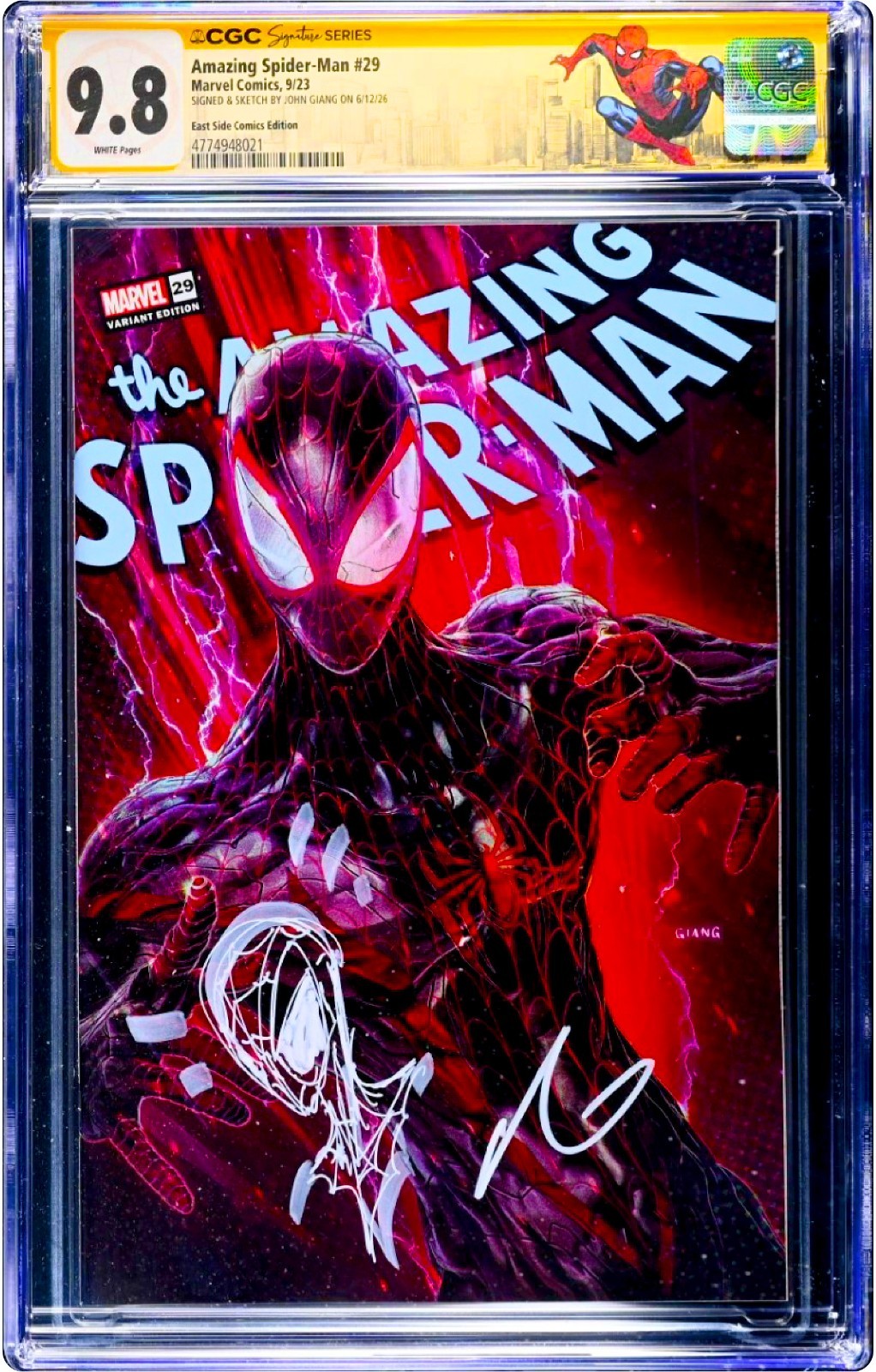 AMAZING SPIDER-MAN #29 CGC 9.8 SS 🔥 SIGNED AND REMARKED BY JOHN GIANG