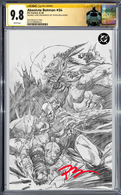 ABSOLUTE BATMAN #24 CGC SS 9.8 🔥 RYAN BENJAMIN REMARQUE VIRGIN I6C NYCC