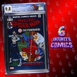 AMAZING SPIDER-MAN 129 CGC 9.8 BLUE FOIL 🔥 KANE & ROMITA COVER CUSTOM  LABEL