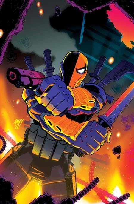 DEATHSTROKE THE TERMINATOR 1 🔥 CVR G INC 1:25 CARD STOCK SIGNED BY TONY FLEECS