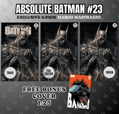 4-PACK ABSOLUTE BATMAN 23 🦇 MARCO MASTRAZZO TRADE, FOIL VIRGIN, VIRGIN + BONUS