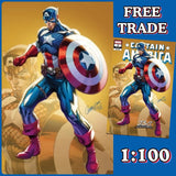 CAPTAIN AMERICA #2 JSC 1:100 J SCOTT CAMPBELL VIRGIN VARIANT 🔥 TOPLOADER